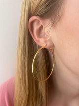 Yellow Gold Filled Large 55 MM Hoop Earrings