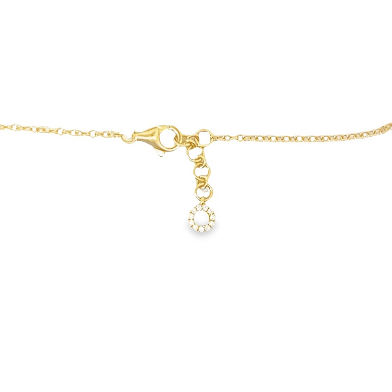 Yellow 18 Karat Gold 0.72 Carats Round & Baguette Diamond Choker Necklace