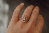 Rosé 14 Karat Gold 0.52 Carats Diamond Vintage Style Engagement Ring