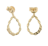 Classic & Contemporary 14K Yellow Gold 0.29 Carats Diamond Dangle Earrings
