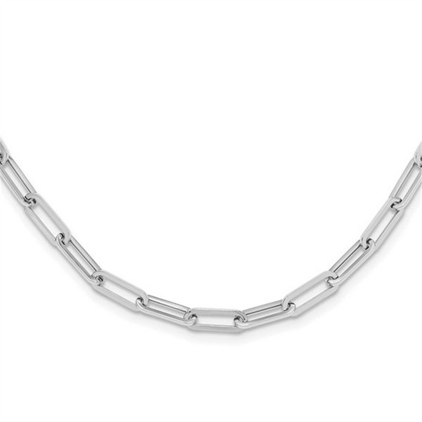 White Gold 14K Paper Clip Chain