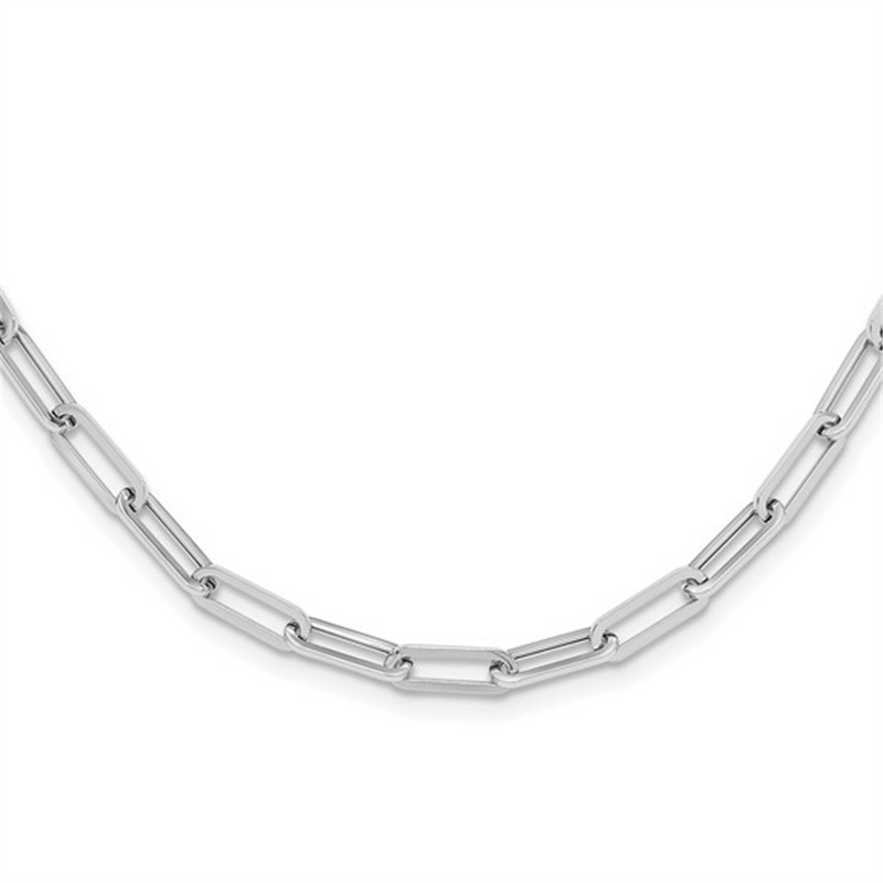 White Gold 14K Paper Clip Chain