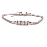 White 14K Gold 0.36 Carats Total Weight Diamond Add-A-Link Tennis Bracelet, 7.75 inch