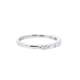 Elegant Diamond Bands 14K Gold White Stackable 0.60 Carats Emerald Cut Diamond Anniversary Band