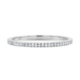 Elegant Diamond Bands 14K Gold White Stackable 0.08 Carats Diamond Anniversary Band
