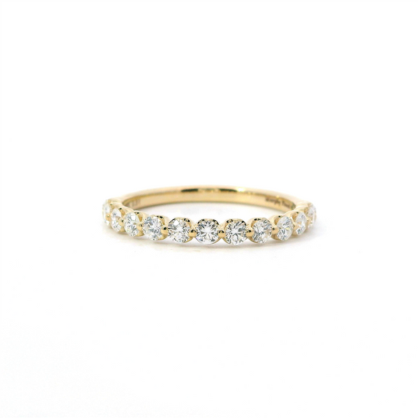 MPJ Exclusive Elegant Diamond Bands 14K Gold Yellow Stackable 0.51 Carats Shared Prong Diamond Anniversary Band