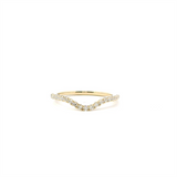 14K Yellow Gold Diamond Contoured Anniversary Band, 0.25ctw