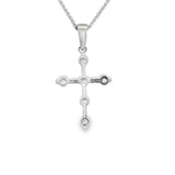 Elegant Diamond Necklaces & Pendants 18K White Gold 0.58 Carats Diamond Cross Pendant