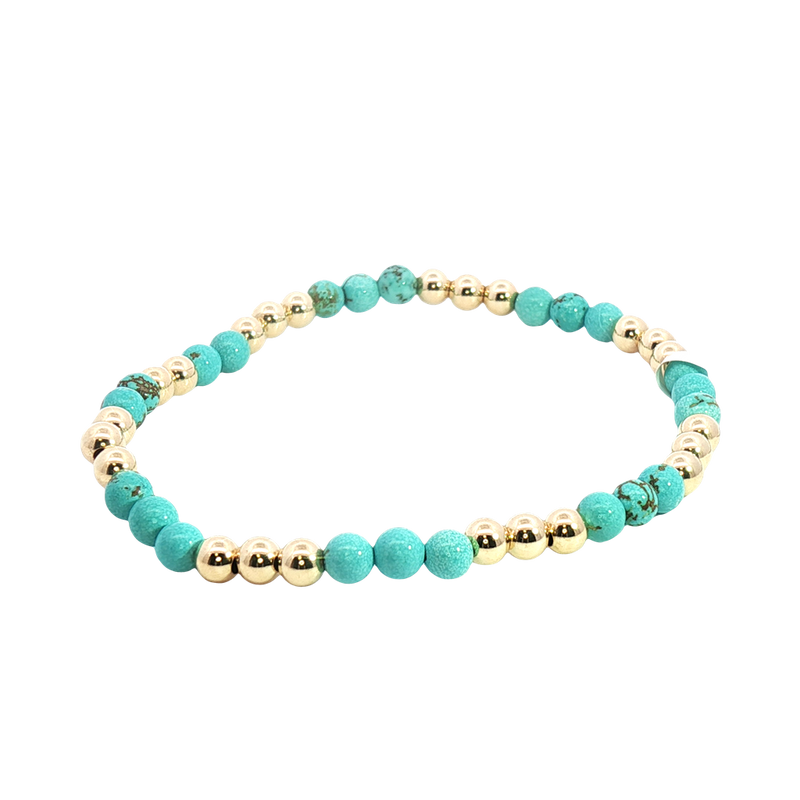 Yellow Gold Filled Bead Bracelet - 8.0 Inch