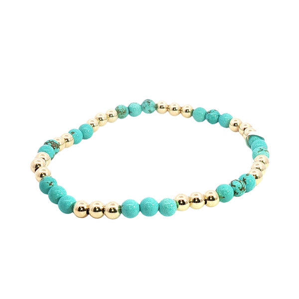 Yellow Gold Filled Bead Bracelet - 7.5 Inch