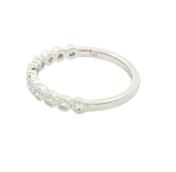 Elegant Diamond Bands 14K White Gold 0.28 Carats Diamond Stackable Band