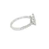 Elegant & Trendy 18K White Gold 0.98 Carats Diamond Heart Ring