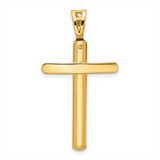 Yellow 14 Karat Gold Large Polished Cross Pendant