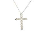 Elegant Diamond Necklaces & Pendants 14K White Gold 0.83 Carats Diamond Cross Pendant