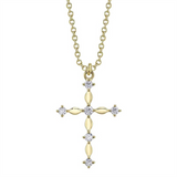 Elegant Diamond Necklaces 14K Gold Yellow 0.12 Carats Diamonds Drop Pendant Necklace - 18 Inch