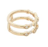 14K Yellow Gold 0.55 Carats Diamond Ring Guard