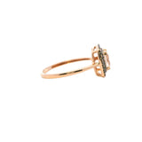 Bold & Elegant 14K Gold Rosé Halo Color Stone Fashion Rings - 0.85 Carats Morganite & 0.33 Carats Diamond & Champagne Diamond