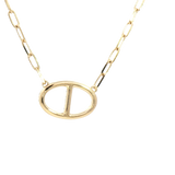 Elegant Diamond Necklaces 14K Yellow & White Gold 0.19 Carats Diamond Necklace - 18 Inch