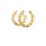 Classic & Contemporary 18K Yellow Gold 1.0 Carat Diamond Small Hoop Earrings