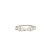 MPJ Exclusive White Gold 14K 0.73 Carats Diamond Scattter Band