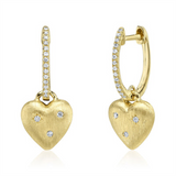 Classic & Contemporary 14K Gold Yellow 0.1 Carats Diamond Dangle Earrings