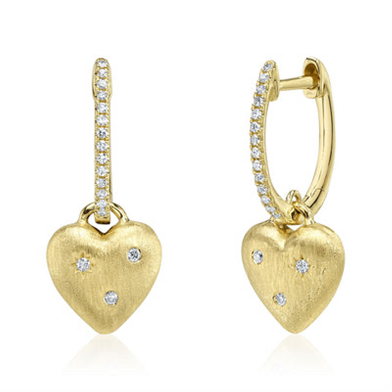 Classic & Contemporary 14K Gold Yellow 0.1 Carats Diamond Dangle Earrings