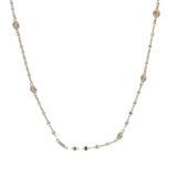 Elegant Diamond Necklaces 14K Yellow Gold Sparkle Chain & 0.20 Carats Diamond Station Necklace - 18 Inch