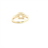 14K Gold Yellow 3-Stone Accented Round Diamond Engagement Ring - Lab-Grown 2.69 CTW Diamond