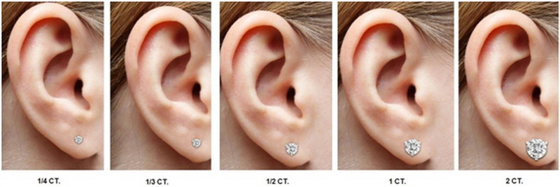 DOORBUSTER!!  10K Gold White Natural 1/4 Carats Diamond Stud 3-Prong Earrings