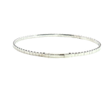 Sophisticated & Timeless Diamond Bracelets 14K Gold White & Titanium Round DiamondFlexible Bangle Bracelet - 0.17 CTW, Size 6.75 Inch