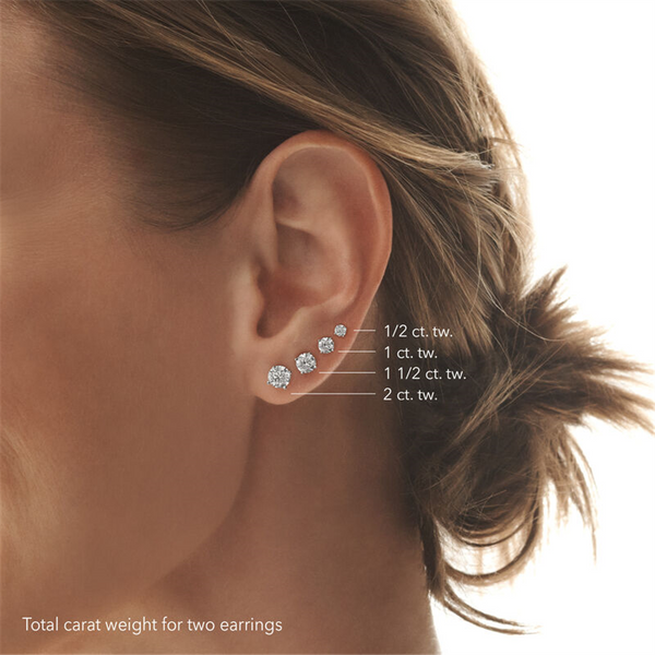 Classic & Contemporary 14K Gold White Natural 1/4 Carats Diamond Stud Earrings