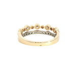 Elegant & Trendy 14K Yellow & White Gold 0.47 Carats Diamond Duo Stack Band
