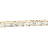 Sophisticated & Timeless Diamond Bracelets 14K Yellow Gold 15.03 Carats Lab Grown Diamond Tennis Bracelet - 7 Inch