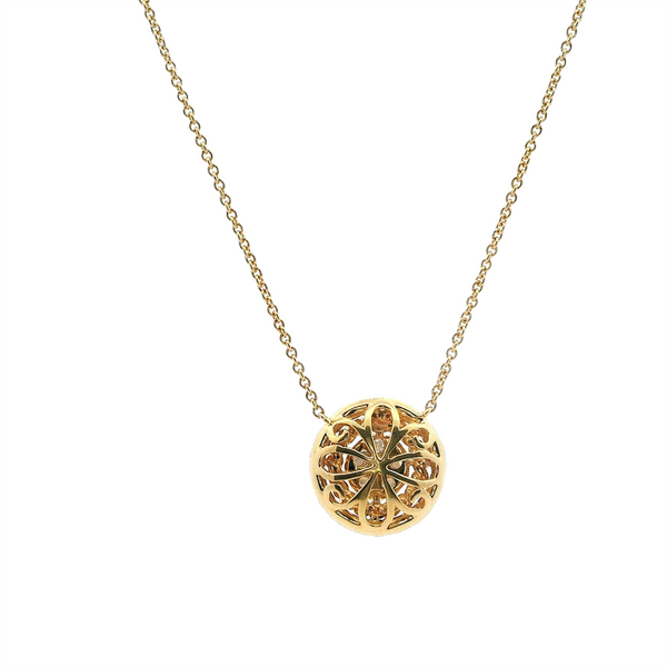 Elegant Diamond Necklaces 18K Gold Yellow 0.51 Carats Diamond Pendant Necklace - 18 Inch
