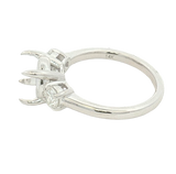 Elegant Diamond Mountings 14K White Gold Round Cut 0.50 Carats Diamond Semi Mount Ring
