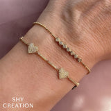 Sophisticated & Timeless 14K Yellow Gold 0.15 Carats Diamond Bracelet - 7 Inch