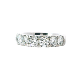 Elegant Diamond Bands 18K White Gold 1.83 Carat Diamond 7 Stone Band
