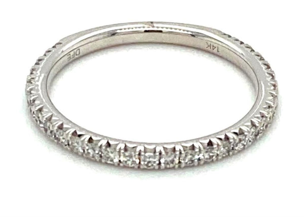White 14 Karat Gold 0.37 Carats Diamond Anniversary Band