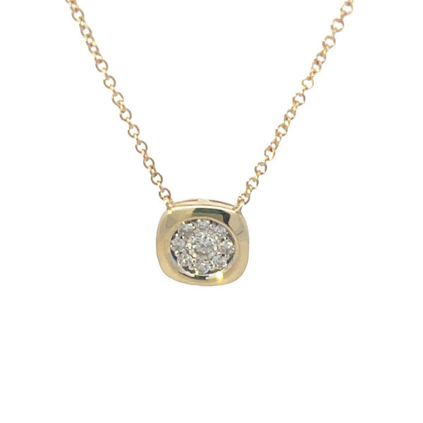 Elegant Diamond Necklaces 14K Gold Yellow 0.31 Carats Diamond Drop Pendant Necklace - 18 Inch