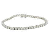 Sophisticated & Timeless Diamond Bracelets 14K White Gold 5.01 Carats Lab Grown Diamond Tennis Bracelet - 7 Inch