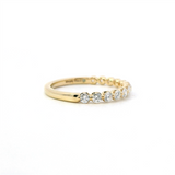 MPJ Exclusive Elegant Diamond Bands 14K Gold Yellow Stackable 0.51 Carats Shared Prong Diamond Anniversary Band