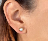 Timeless & Sophisticated Design 14K White Gold 4.8-5.0 MM Cultured Pearls Stud Earrings