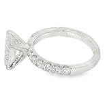 14K White Gold Oval & Round Cut 2.70 Carats Lab Grown Diamond Engagement Ring