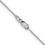 Elegant & Durable Designs 10K White Gold 1.1 MM Flat Cable Link Chain - 18 Inch