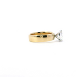 MPJ Exclusive Elegant Mountings 14K Gold Yellow Solitaire Oval 2.0 Carats, 5 MM Engagement Ring