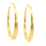Elegant Precious Metal Earrings 18K Yellow Gold Large Hoop Earrings