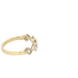14K Yellow Gold 0.298 Carats Baguette Diamond Stackable Fashion Ring