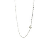 Elegant Diamond Necklaces 14K White Gold 0.56 Carats Diamond Station Necklace - 18 Inch