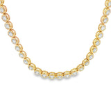 Elegant Diamond Necklaces 18K Yellow Gold 15.15 Carats Diamond Tennis Necklace - 18 Inch