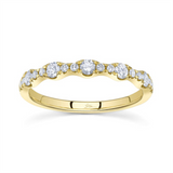 Elegant Diamond Bands 14K Yellow Gold Stackable 0.40 Carats Diamond Band